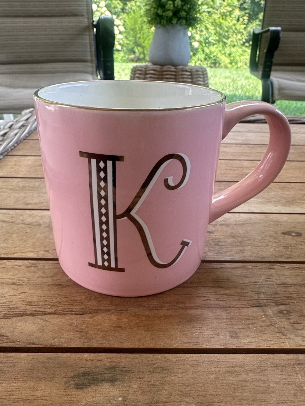 Opalhouse Letter K Monogram Pink Coffee Cup Mug
